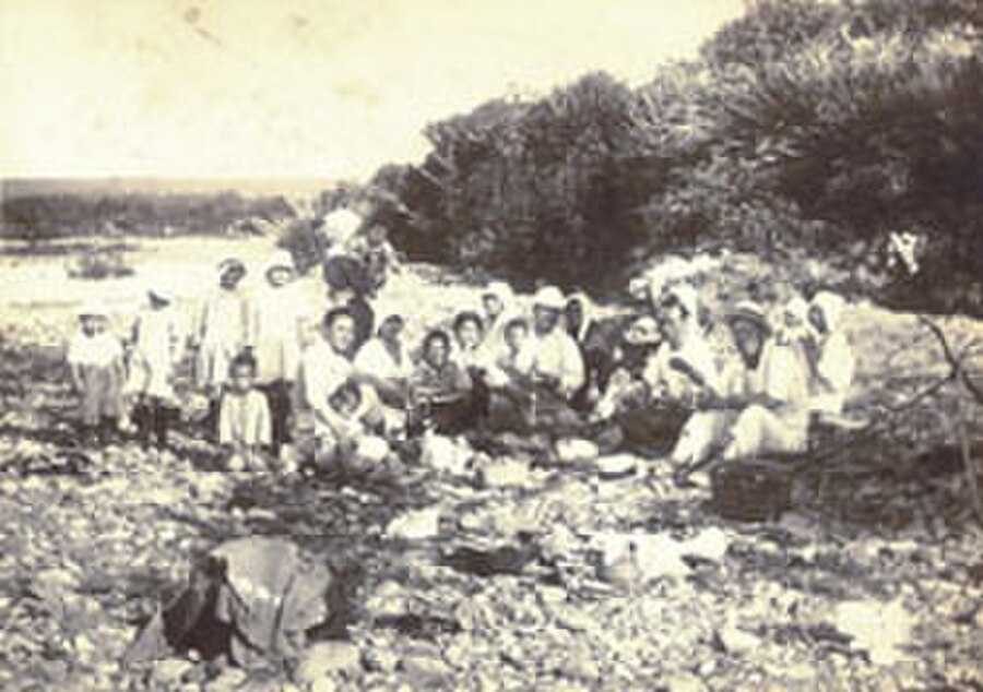 Japanese residents of Etorofu on an outing, 1933
